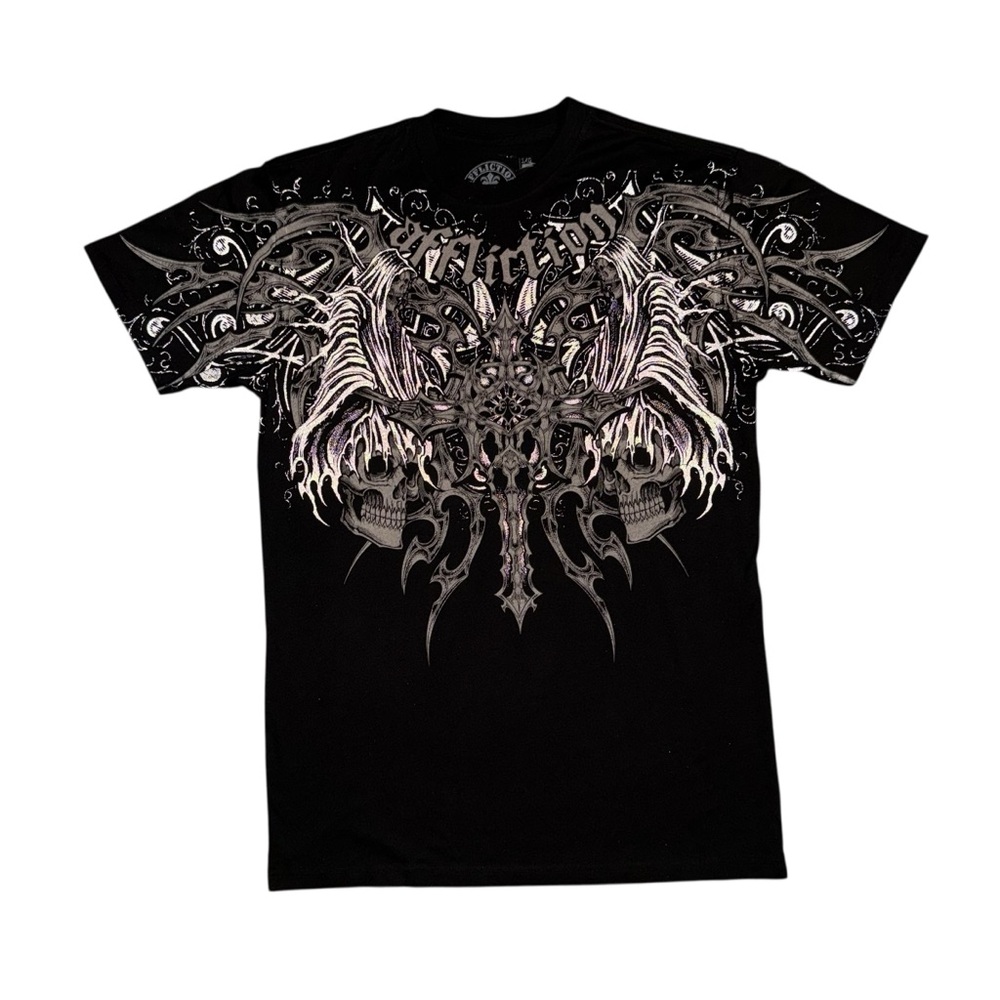 Affliction Haunted Passage Reflective Black T-Shirt
